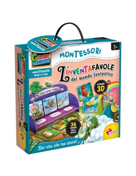 Gioco in scatola Lisciani metodo Montessori L'Inventafavole del Mondo Fantastico - 95216