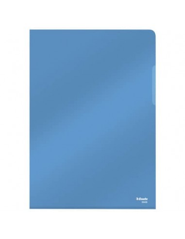 Cartellina a L in PVC Esselte Crystal A4 conf. da 25 pezzi Esselte blu - 554350