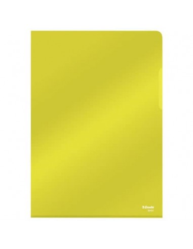 Cartellina a L in PVC Esselte Crystal A4 conf. da 25 pezzi Esselte giallo - 554310