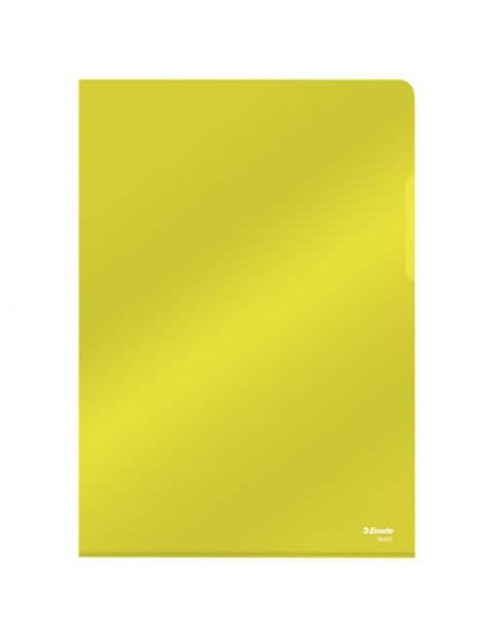 Cartellina a L in PVC Esselte Crystal A4 conf. da 25 pezzi Esselte giallo - 554310