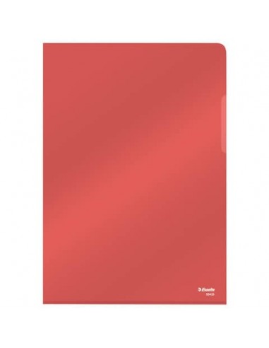 Cartellina a L in PVC Esselte Crystal A4 conf. da 25 pezzi Esselte rosso - 554330