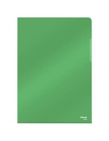 Cartellina a L in PVC Esselte Crystal A4 conf. da 25 pezzi Esselte verde - 554360