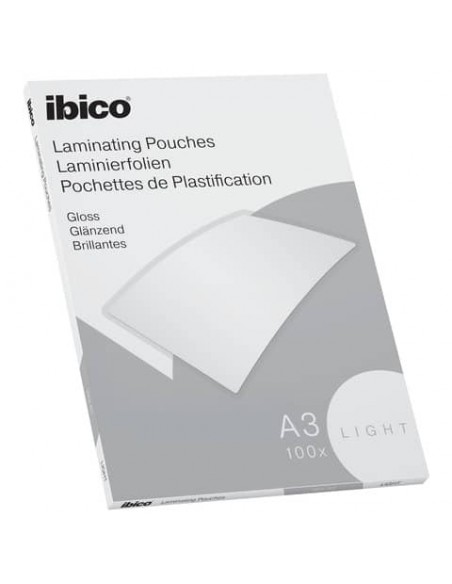Pouches per plastificatrici IBICO BASICS Light 75 µm - conf.100 pezzi Ibico A3 627311