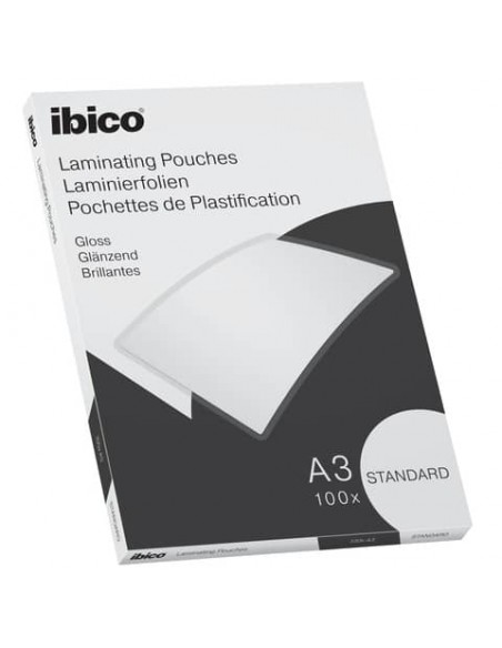 Pouches per plastificatrici IBICO BASICS standard 125mic -conf.100 pezzi Ibico A3 627313
