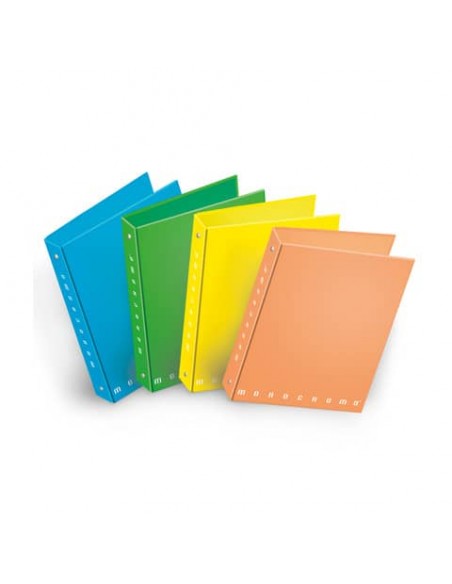 Raccoglitore ad anelli Pigna Monocromo - A4 27x32 cm 4 anelli Ø 30 mm colori assortiti Fluo - 0227901
