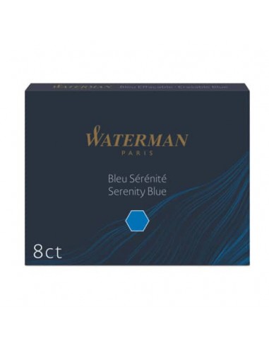Cartucce inchiostro per Stilografica Waterman in conf. 8 pezzi Waterman inchiostro blu - S0110860