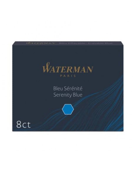 Cartucce inchiostro per Stilografica Waterman in conf. 8 pezzi Waterman inchiostro blu - S0110860