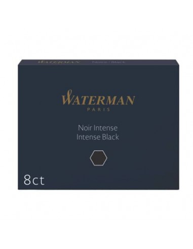 Cartucce inchiostro per Stilografica Waterman in conf. 8 pezzi Waterman inchiostro nero - S0110850