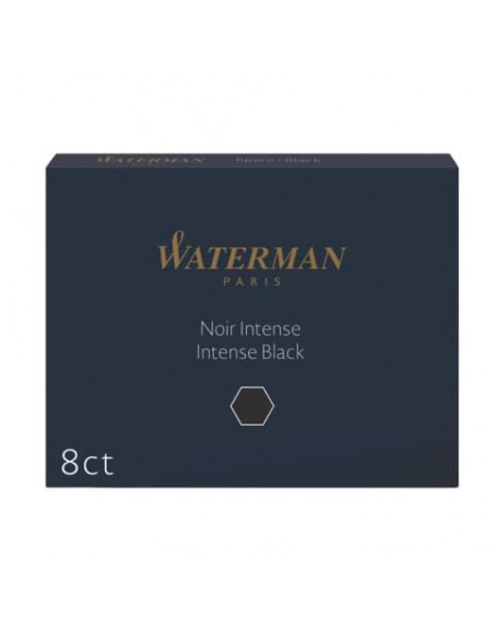 Cartucce inchiostro per Stilografica Waterman in conf. 8 pezzi Waterman inchiostro nero - S0110850