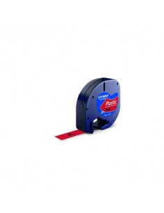 Nastro per etichettatrici Dymo LetraTag plastica 12 mm x 4 m nero/rosso S0721630
