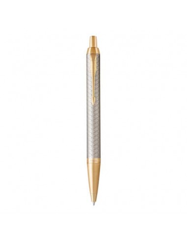 Penna a sfera Parker IM punta M inchiostro blu Premium Warm Silver GT - 1931687