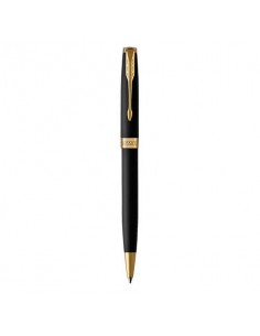Penna a sfera Parker Sonnet punta M inchiostro nero Matte Black GT 1931519