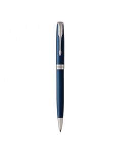 Penna a sfera Parker Sonnet punta M inchiostro nero Subtle Blue CT 1931536