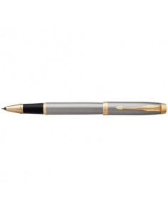 Penna roller Parker IM punta F inchiostro nero Brushed Metal GT 1931663