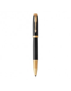 Penna roller Parker IM punta F inchiostro nero Premium Black GT 1931660