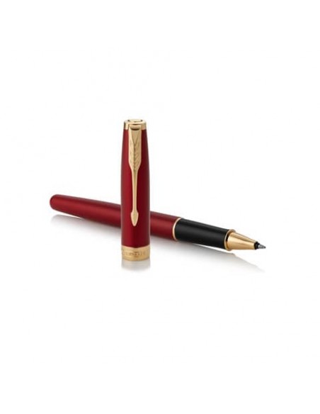 Penna roller Parker Sonnet punta F inchiostro nero Parker Red GT 1931475