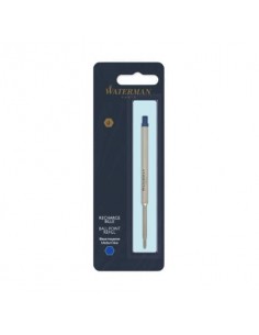 Refill penna a sfera Waterman in blister Waterman punta media - blu S0944490