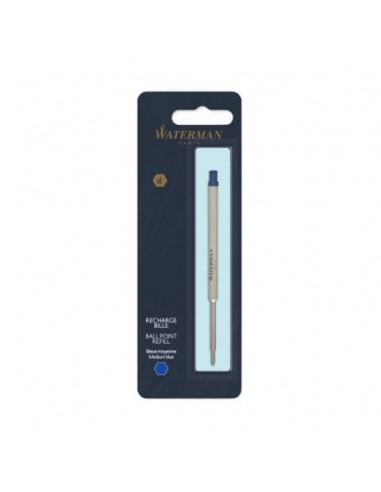 Refill penna a sfera Waterman in blister Waterman punta media - blu S0944490