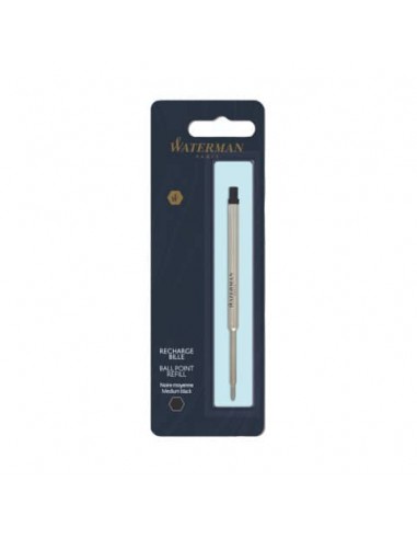 Refill penna a sfera Waterman in blister Waterman punta media - nero S0944480