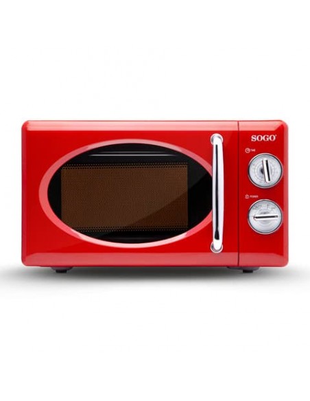 Microonde in alluminio Sogo Vintage 20 litri - 700 W rosso - HOR-SS-890-R