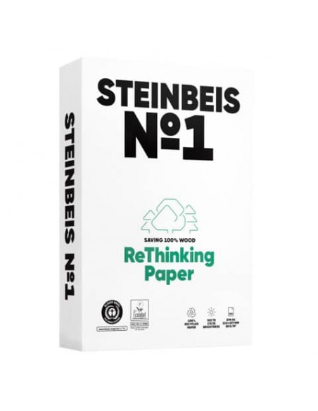 Carta per fotocopie riciclata Steinbeis n° 1 formato A4 80 g/m² risma da 500 fogli