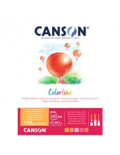 Album da disegno Canson Colorline® A4 150 g/m² 25 ff assortimento Fuoco C31074P001