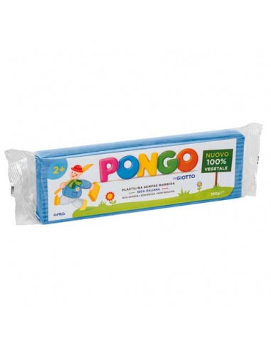 Panetto di plastilina vegetale modellabile 350 g Pongo azzurro F603515