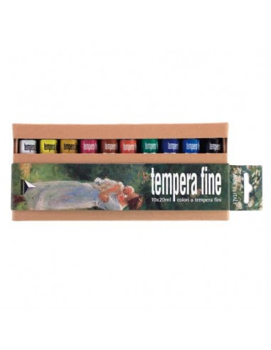 Tempera fine Maimeri in tubetto 20 ml - conf. da 10 colori assortiti M2598100