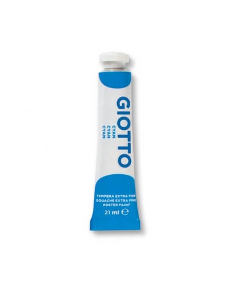 Tempera Giotto Extra ultrafine in tubetto 21 ml ciano - F35501500