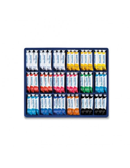 Tempera Giotto Extra ultrafine in tubetto 21 ml - in vetrinetta da 108 colori assortiti - F35550000