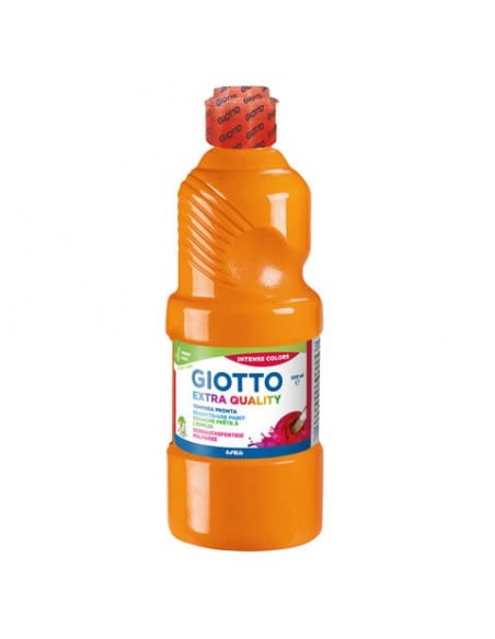 Tempera pronta Giotto Extra Quality in flacone 500 ml arancione - F53280500