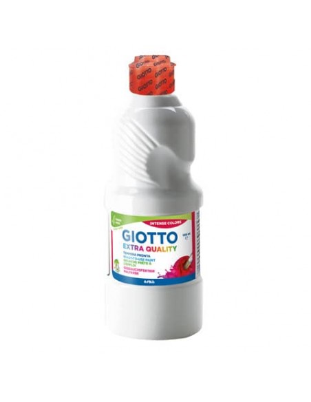 Tempera pronta Giotto Extra Quality in flacone 500 ml bianco - F532801
