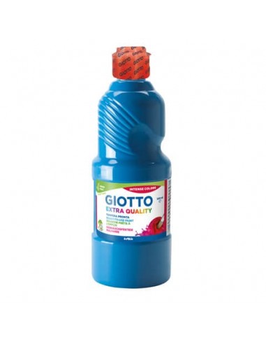 Tempera pronta Giotto Extra Quality in flacone 500 ml ciano - F53281500