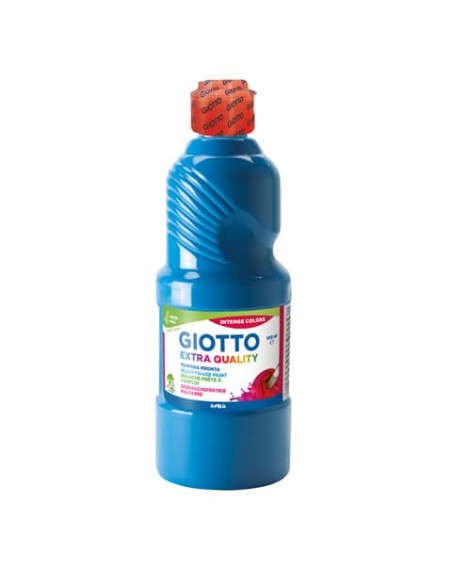 Tempera pronta Giotto Extra Quality in flacone 500 ml ciano - F53281500
