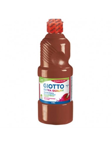 Tempera pronta Giotto Extra Quality in flacone 500 ml marrone - F532828