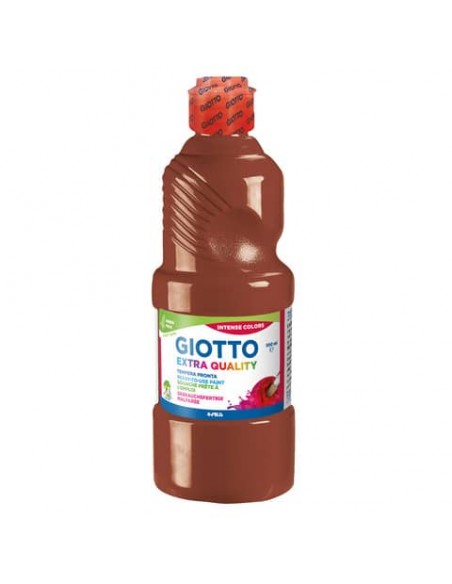 Tempera pronta Giotto Extra Quality in flacone 500 ml marrone - F532828