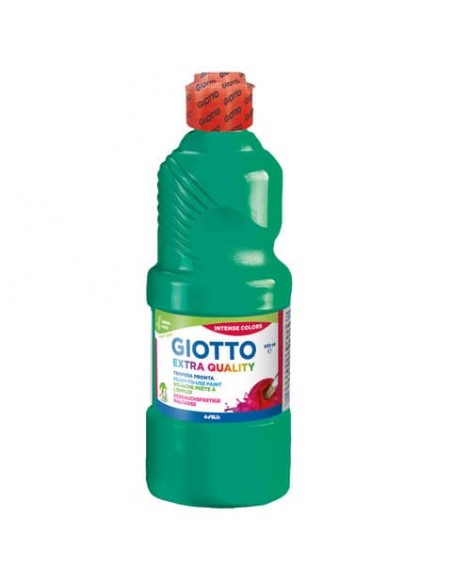 Tempera pronta Giotto Extra Quality in flacone 500 ml verde smeraldo - F532813