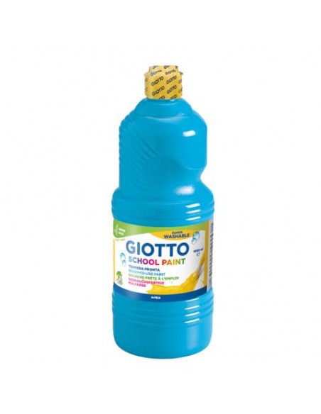 Tempera pronta Giotto School Paint in flacone 1 L ciano - F535515