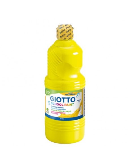 Tempera pronta Giotto School Paint in flacone 1 L giallo - F535502