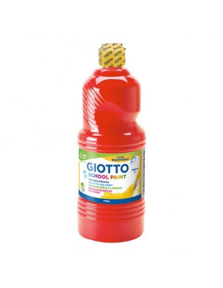 Tempera pronta Giotto School Paint in flacone 1 L rosso scarlatto - F535508