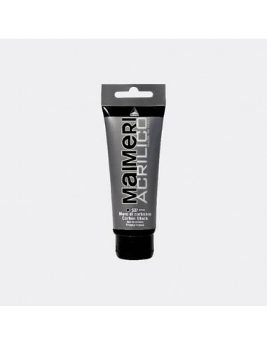 Colore acrilico Maimeri in tubetto 75 ml nero di carbonio - M0916537