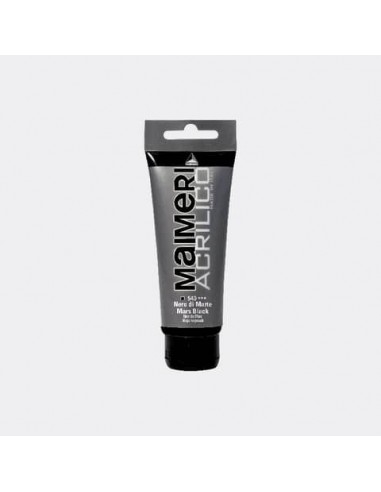 Colore acrilico Maimeri in tubetto 75 ml nero di Marte - M0916540