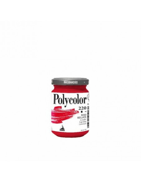 Colore vinilico fine Maimeri in vasetto 140 ml rosso brillante - M1220220