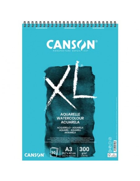 Blocco spiralato Canson Aquarelle XL A3 30 ff 300 g - C400039171