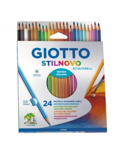 Matite acquerellabili Giotto Stilnovo in conf. da 24 colori assortiti water colors - F255800
