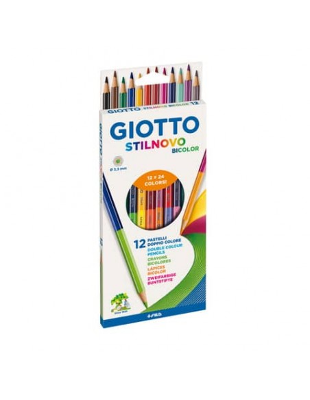 Matite bicolore Giotto Stilnovo in conf. 12 colori assortiti - F256900