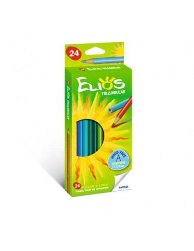 Matite colorate Fila Elios Triangular in conf. da 24 colori assortiti F273400