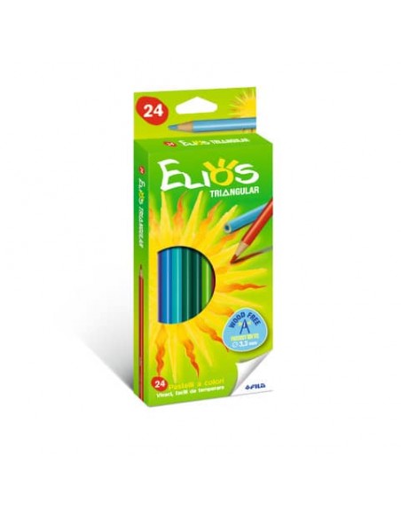 Matite colorate Fila Elios Triangular in conf. da 24 colori assortiti F273400