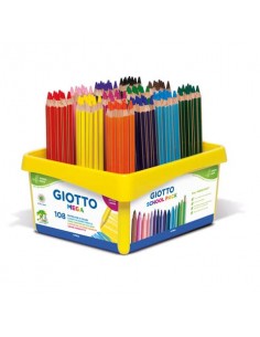 Matite colorate Giotto Mega in conf. 108 colori assortiti F523500