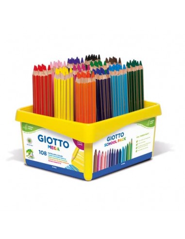Matite colorate Giotto Mega in conf. 108 colori assortiti F523500